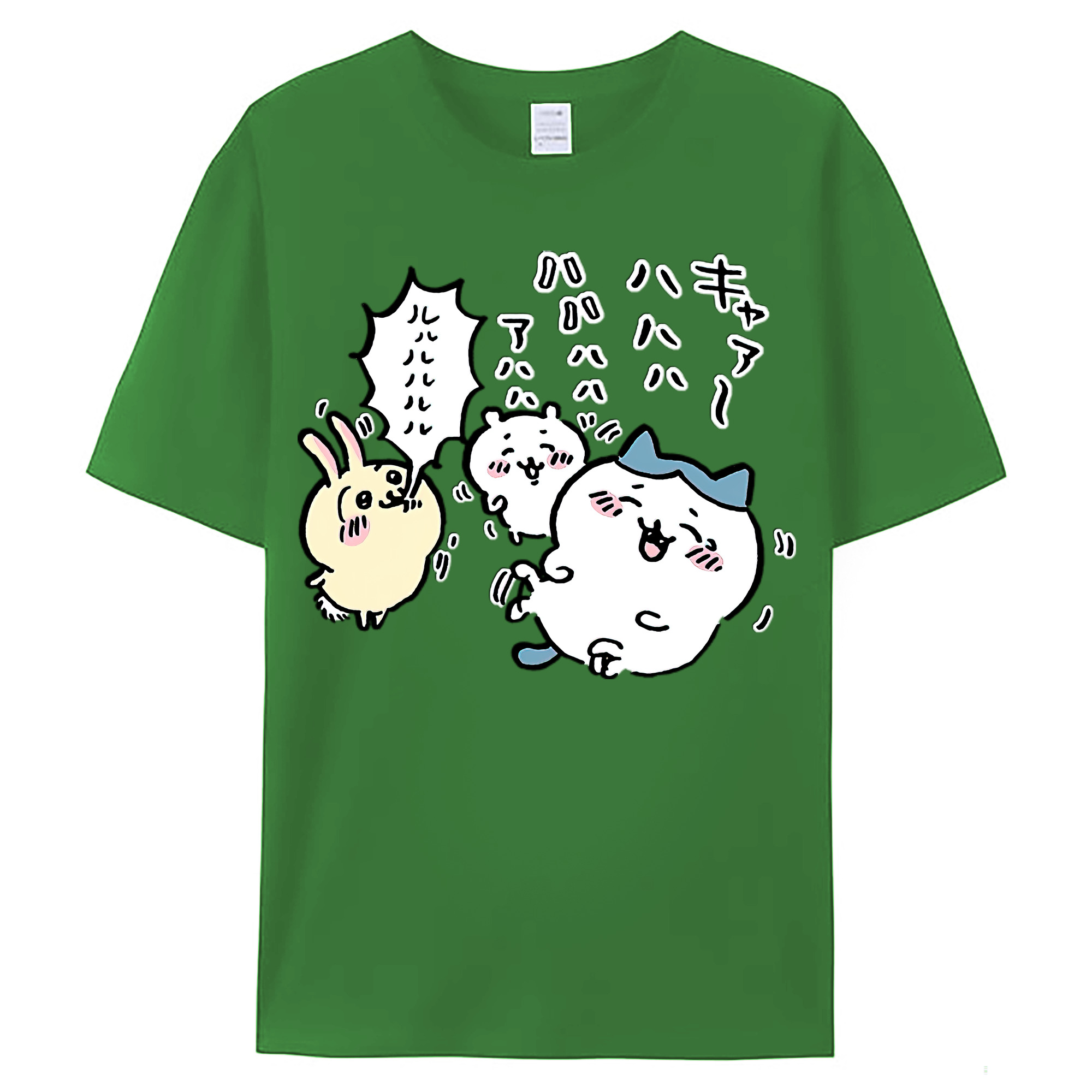 （画像用） ちいかわ うさぎ Chii-kawa usagi レディースカジュアルプリントTシャツ（綿100％）